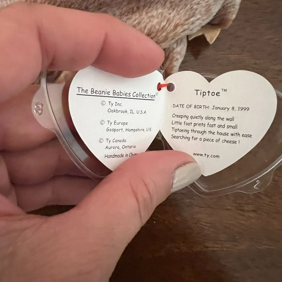 Ty Beanie Baby Tiptoe the Mouse -  Style Number #04241 - Picture 3 of 8